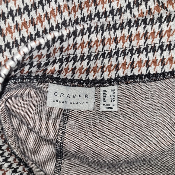 GRAVER Susan Graver PM Jacquard Knit AVA Slim Ankle Pants in Umber/Black - Picture 7 of 9